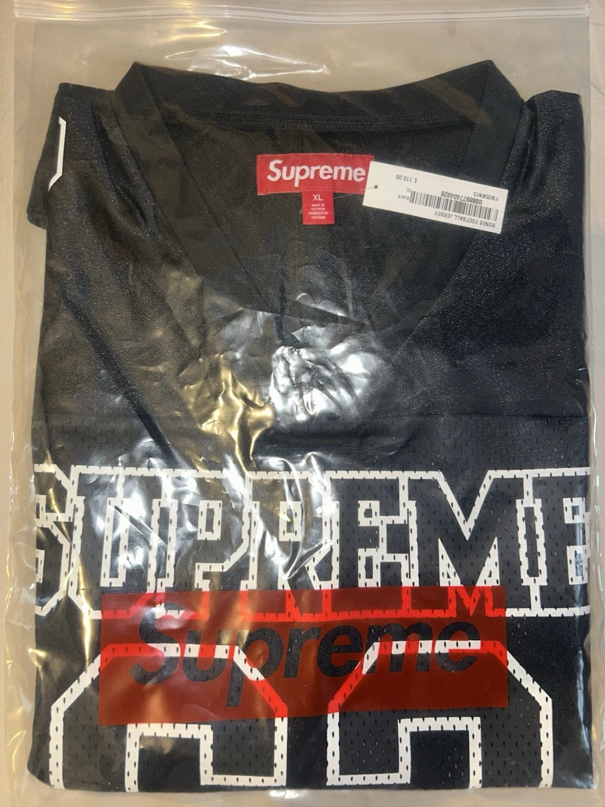 Supreme Bones Football Jersey Black XL