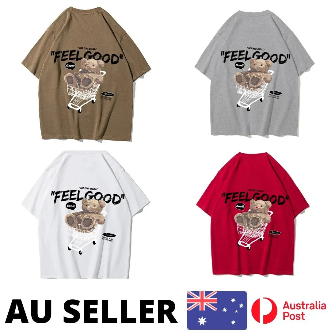 No Big Deal Feelfood Men T-Shirt Shoulder Drop Novelty High-Quality  - AU Stock