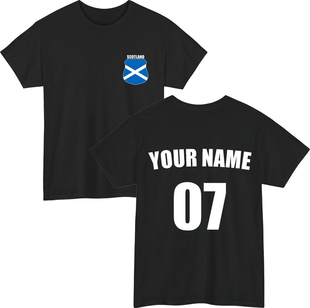 Personalised Scotland Football T-Shirt Custom Name Number Fan Gift Unisex Top