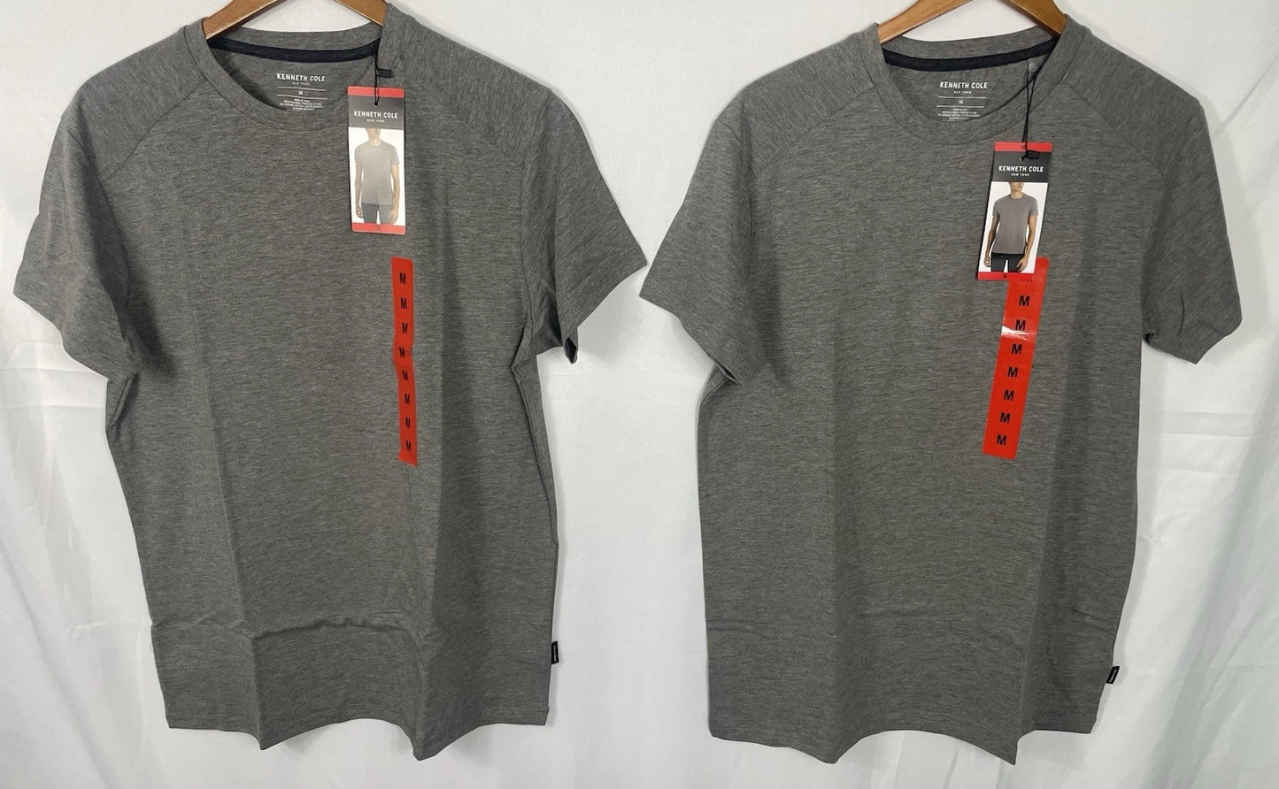 Kenneth Cole Men's Lot of 2 Gray SLIM FIT Tees Medium OR Large NWT