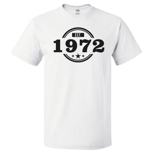 54th Birthday Gift For 54 Year Old Established 1972 T Shirt