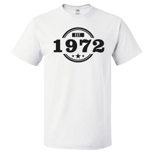 54th Birthday Gift For 54 Year Old Established 1972 T Shirt
