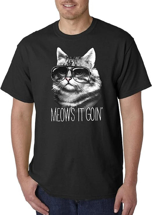 423 - Unisex T-Shirt Meow's It Goin' Sunglasses Tabby Cat