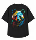 Colorful Panda Graphic T Shirt Oversized Unisex Streetwear Graffiti Art Tee