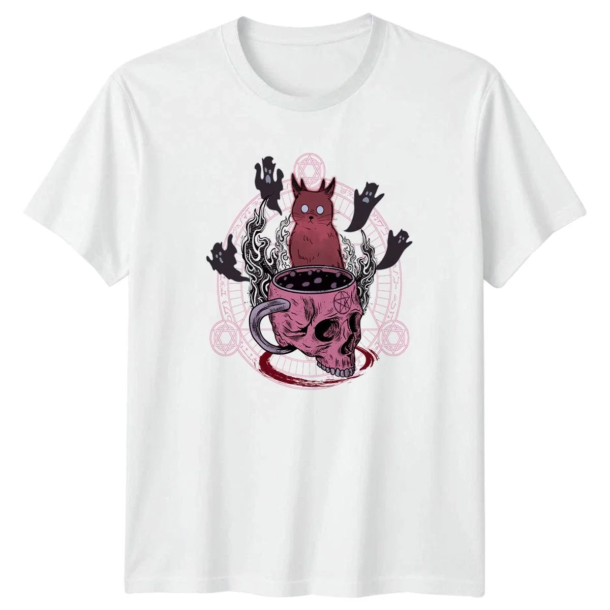 Kawaii Pastel Goth Spooky Cat T-Shirt Pastel Goth Goth Occult Halloween Gift
