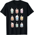 Cute Kawaii Boba Anime Bubble Tea Pastel Gift Unisex T-Shirt