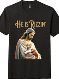 Vintage Jesus Cat Graphic Tee Unisex Funny Christian Gift Shirt For Cat Lovers