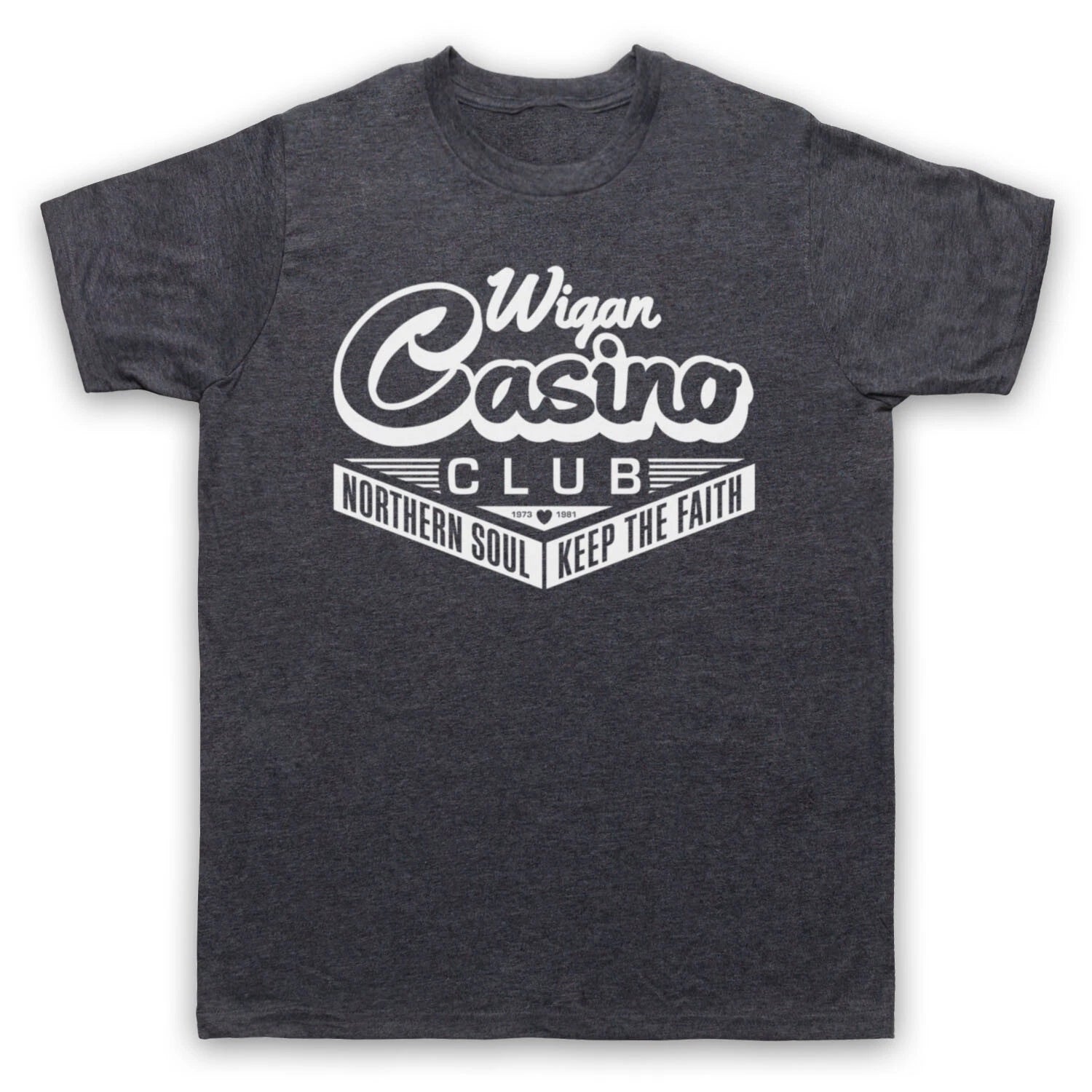 WIGAN CASINO NORTHERN SOUL MUSIC 70'S DANCING VENUE MENS & WOMENS T-SHIRT