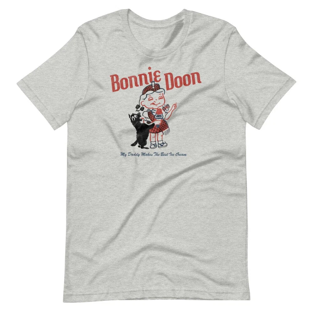BONNIE DOON Ice Cream Restaurant Graphic Tee Shirt Short-Sleeve Unisex T-Shirt