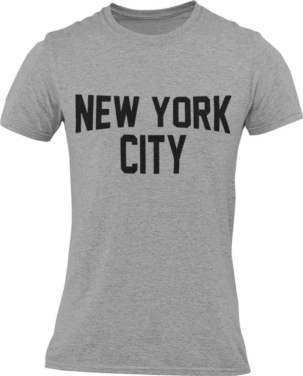 New York City Unisex T-Shirt Screen-Printed Heather Gray Tee NYC Souvenir
