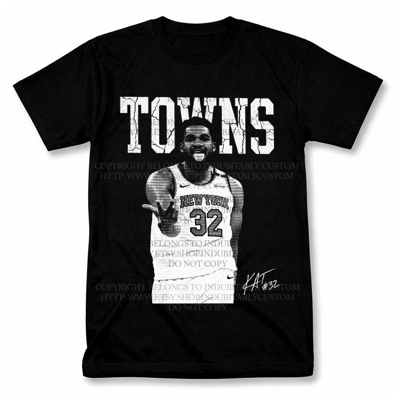 Karl Anthony Towns Graphic T Shirt Vantage Basketball Fan Tee