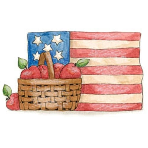 Flag With Apples     Tshirt   Sizes/Colors