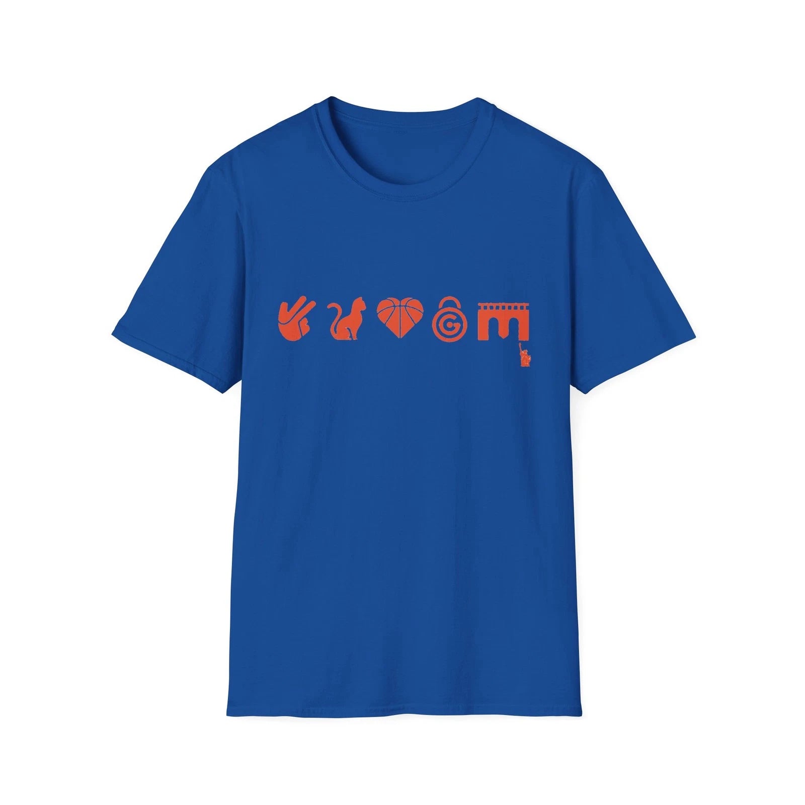 Knicks five 5 emojis team t shirt unisex soft blue new york brunson og kat hart