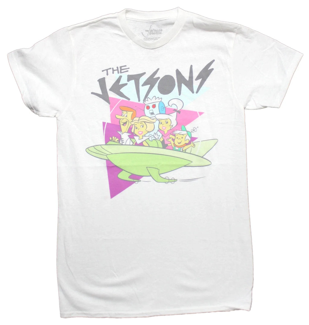 The Jetsons New Adult T-Shirt - George & Group Car Under Logo