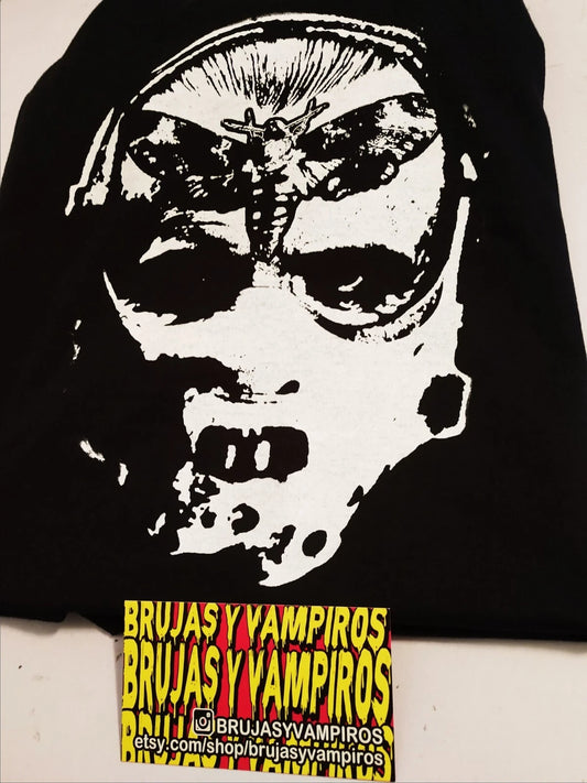 dr hannibal lecter HORROR black t shirt unisex sizes death moth