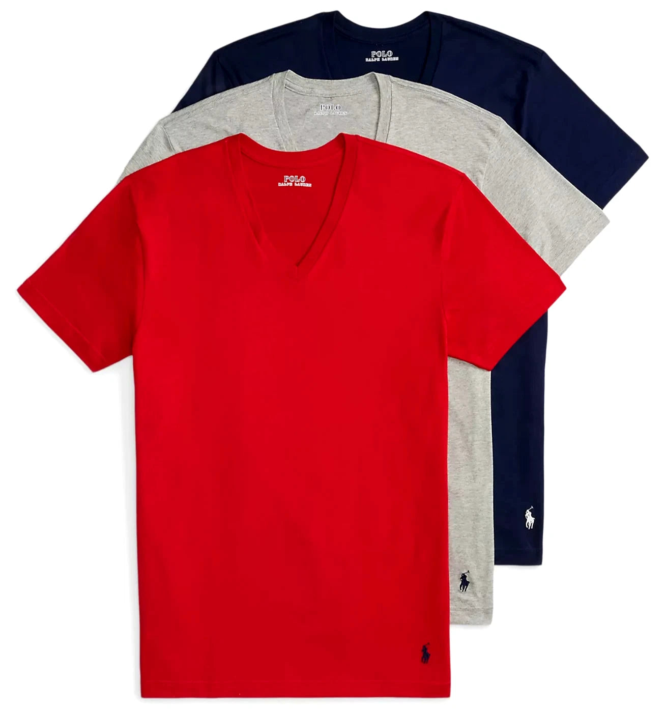 Polo Ralph Lauren V-Necks  T-Shirt Three Classic Fit  size M or L  Cotton $49