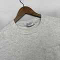 Vintage Blank Shirt men's Large Light Gray Selvedge Pocket Crewneck Crew 90s