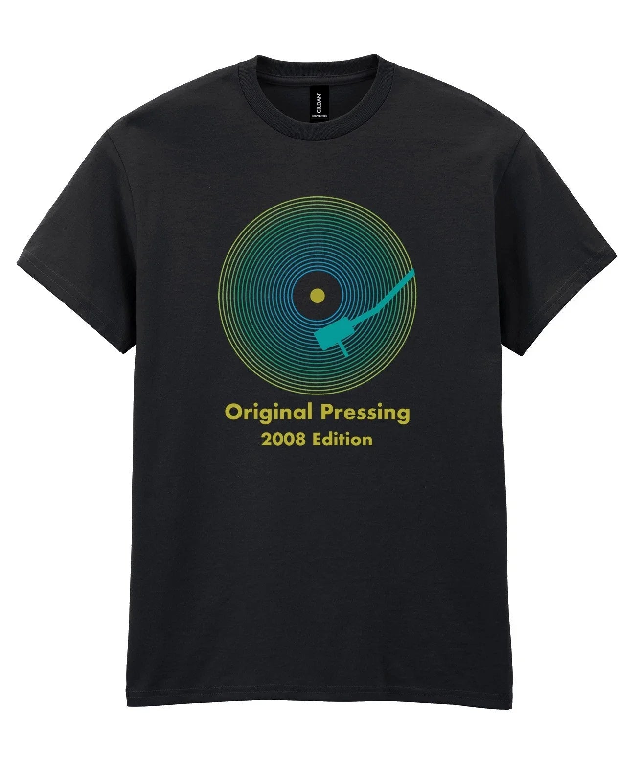 Mens 18TH Birthday Vinyl Record T-Shirt LP Original Pressing 18 Born In 2008