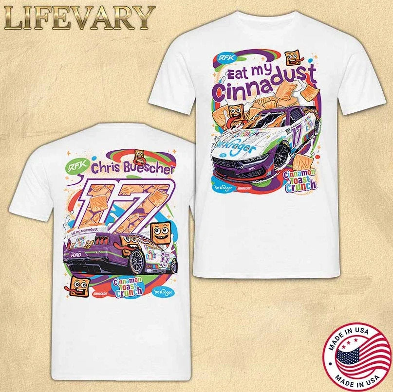 Chris Buescher's Exclusive Kroger Cinnamon Toast Crunch Racing T-Shirt