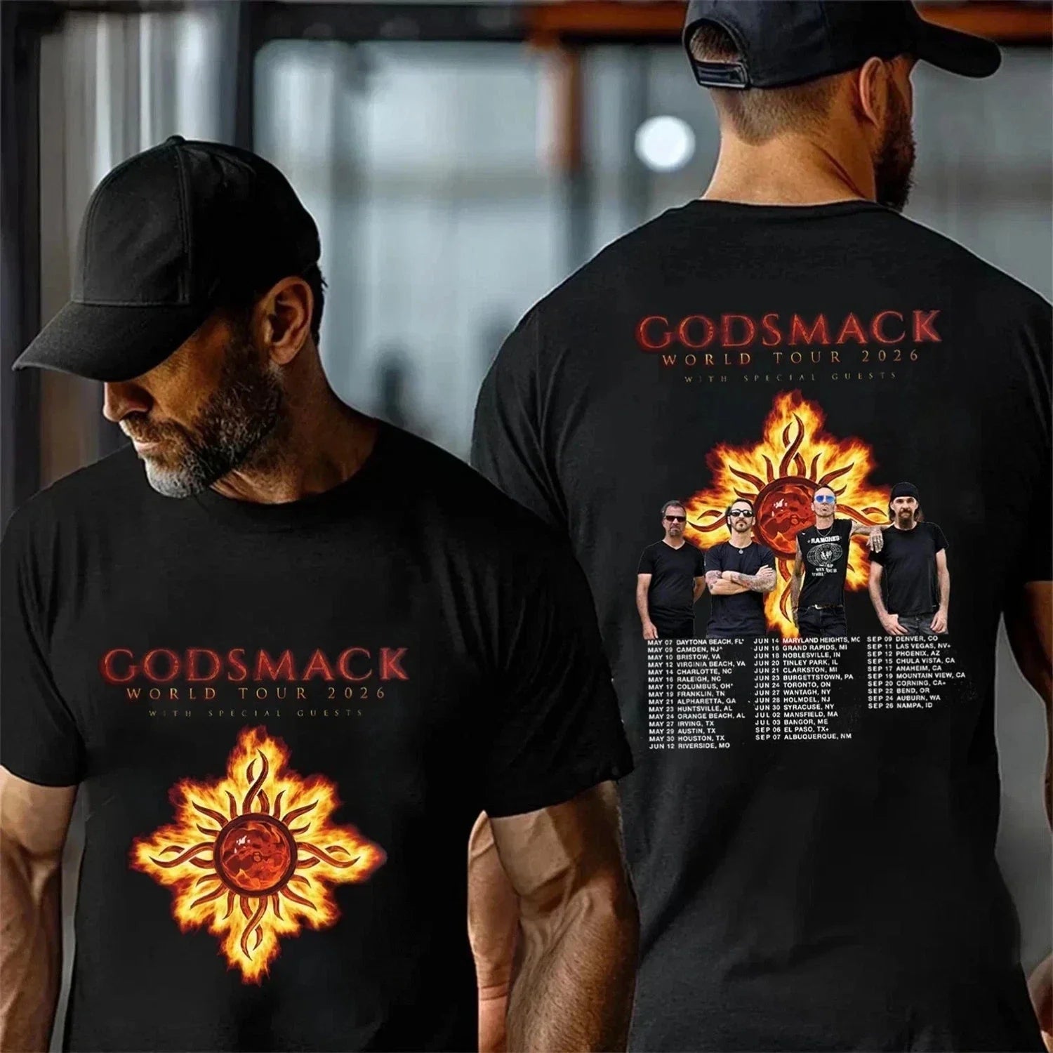 FASTSHIP Godsmack 'The Rise of Rock World Tour 2026' Dates T-shirt