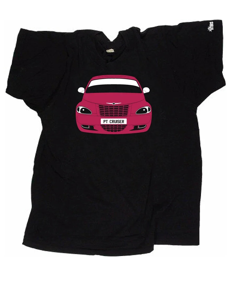 CUSTOM HTees T-shirt - CHRYSLER PT CRUISER, Pick car colour & plate, S-XXXL