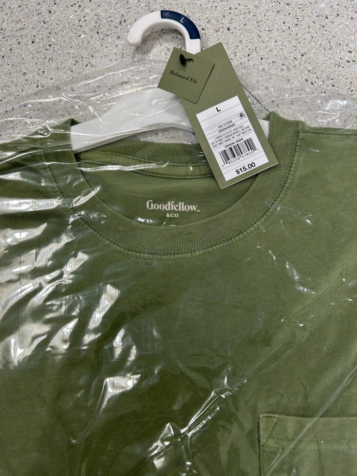 Army Green T-Shirt w/ Pocket by Goodfellow & Co. from Target - Large