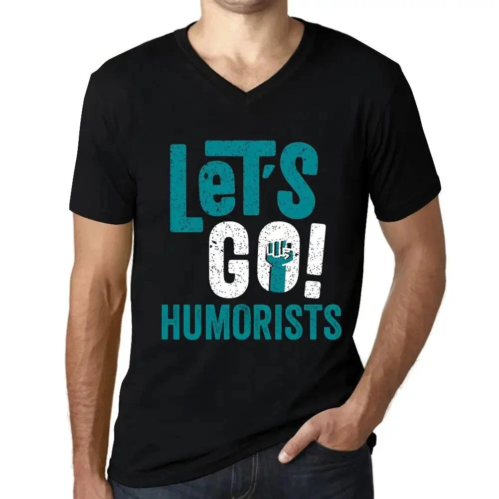 Men's Graphic T-Shirt V Neck Let's Go Humorists Eco-Friendly Limited Edition