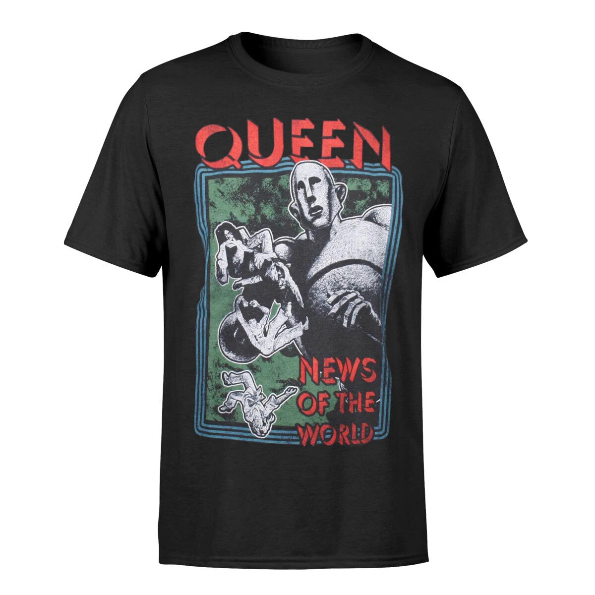 Queen T-Shirt News Of The World Rock Band Official Black New