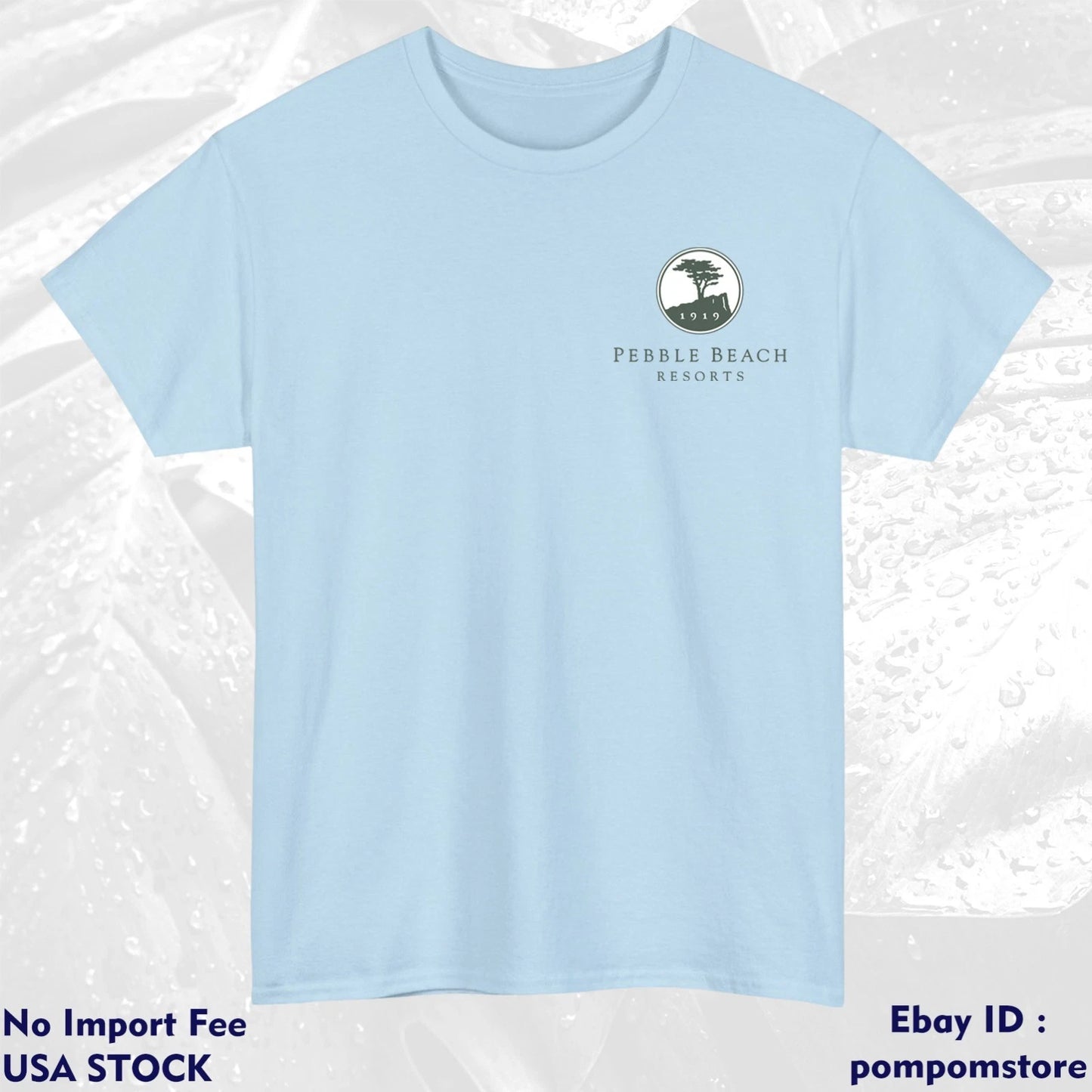 Pebble Beach Golf Club Logo Cotton Colors S M L XL 2XL 3XL - 5XL Made In USA