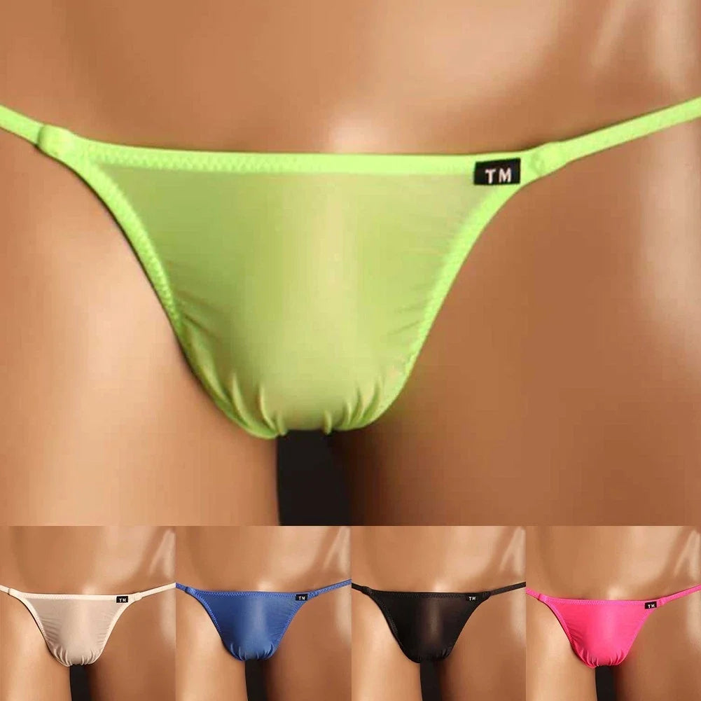 Men Breathable Low Rise Thong Underwear Tback G String Underpants Size M 3XL