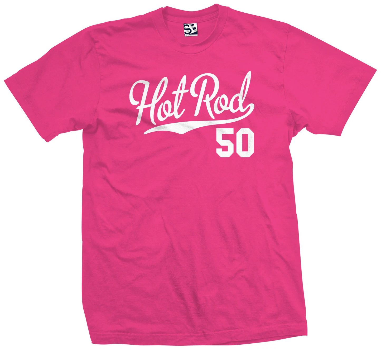 Hot Rod 50 Script T-Shirt | 1950 Custom Pickup Coupe Rat Race Car Jersey Tee