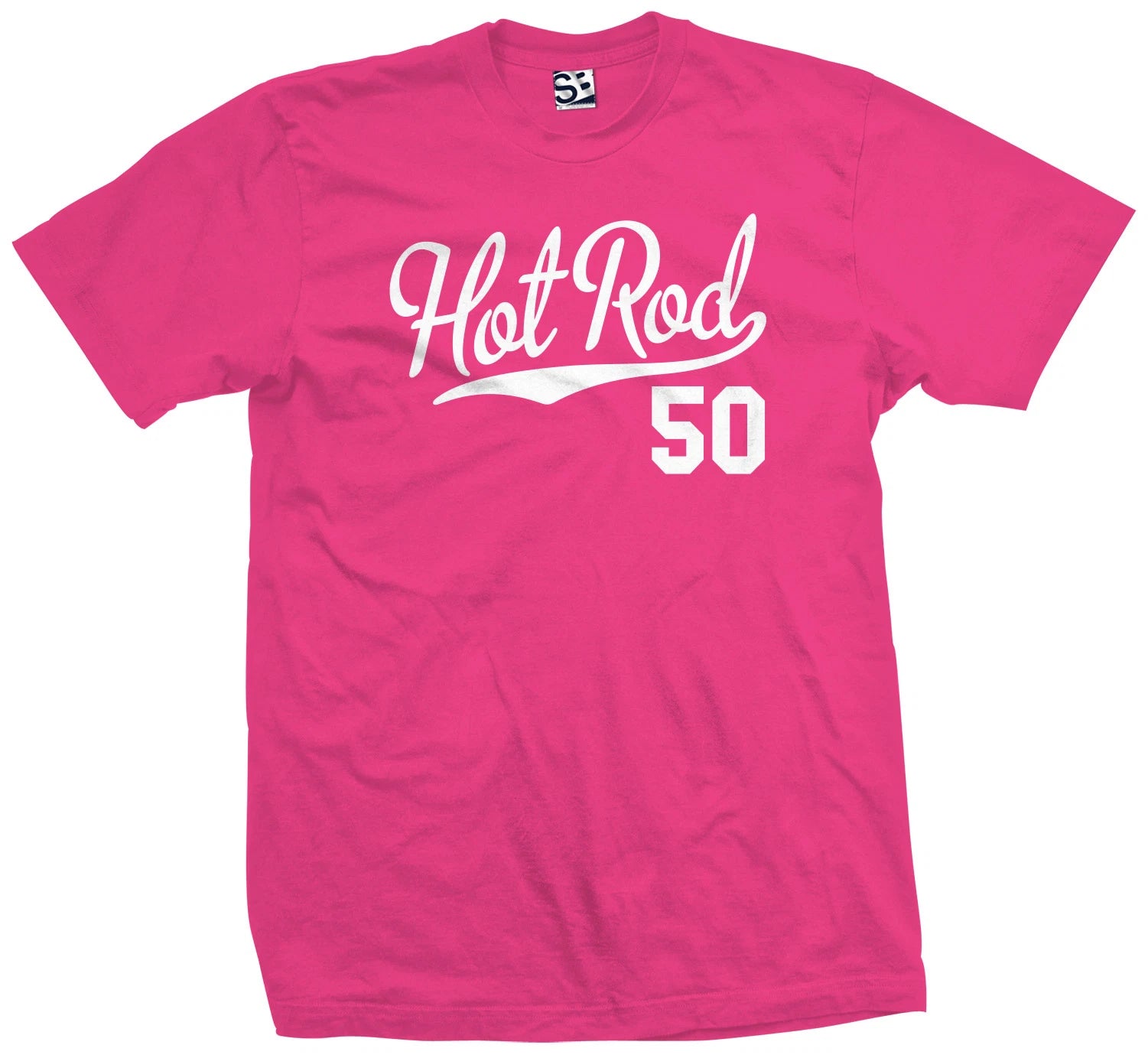 Hot Rod 50 Script T-Shirt | 1950 Custom Pickup Coupe Rat Race Car Jersey Tee