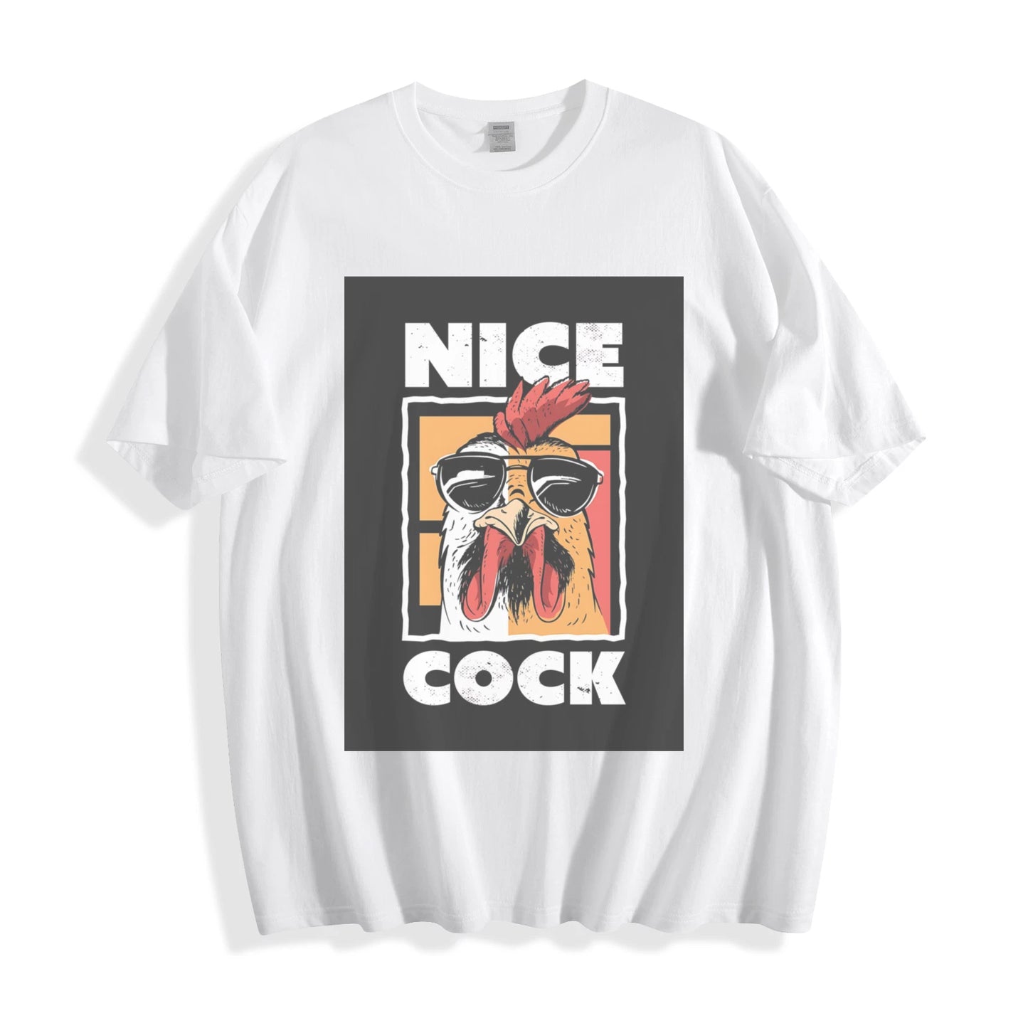 Nice Cock Rooster T-Shirt Funny Sunglasses Unisex Tee
