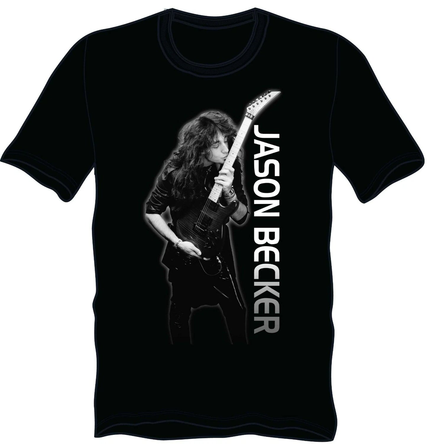 Jason Becker GUITAR KISS Music T-Shirt MEN Black
