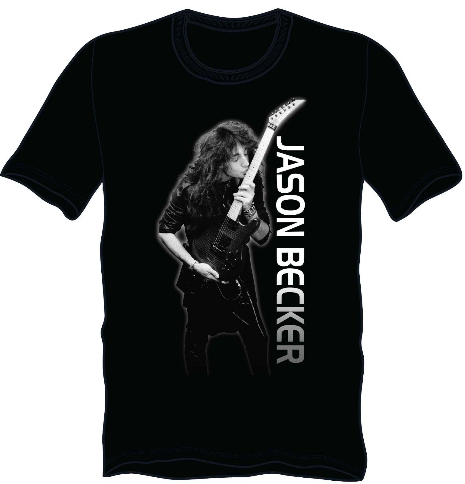 Jason Becker GUITAR KISS Music T-Shirt MEN Black