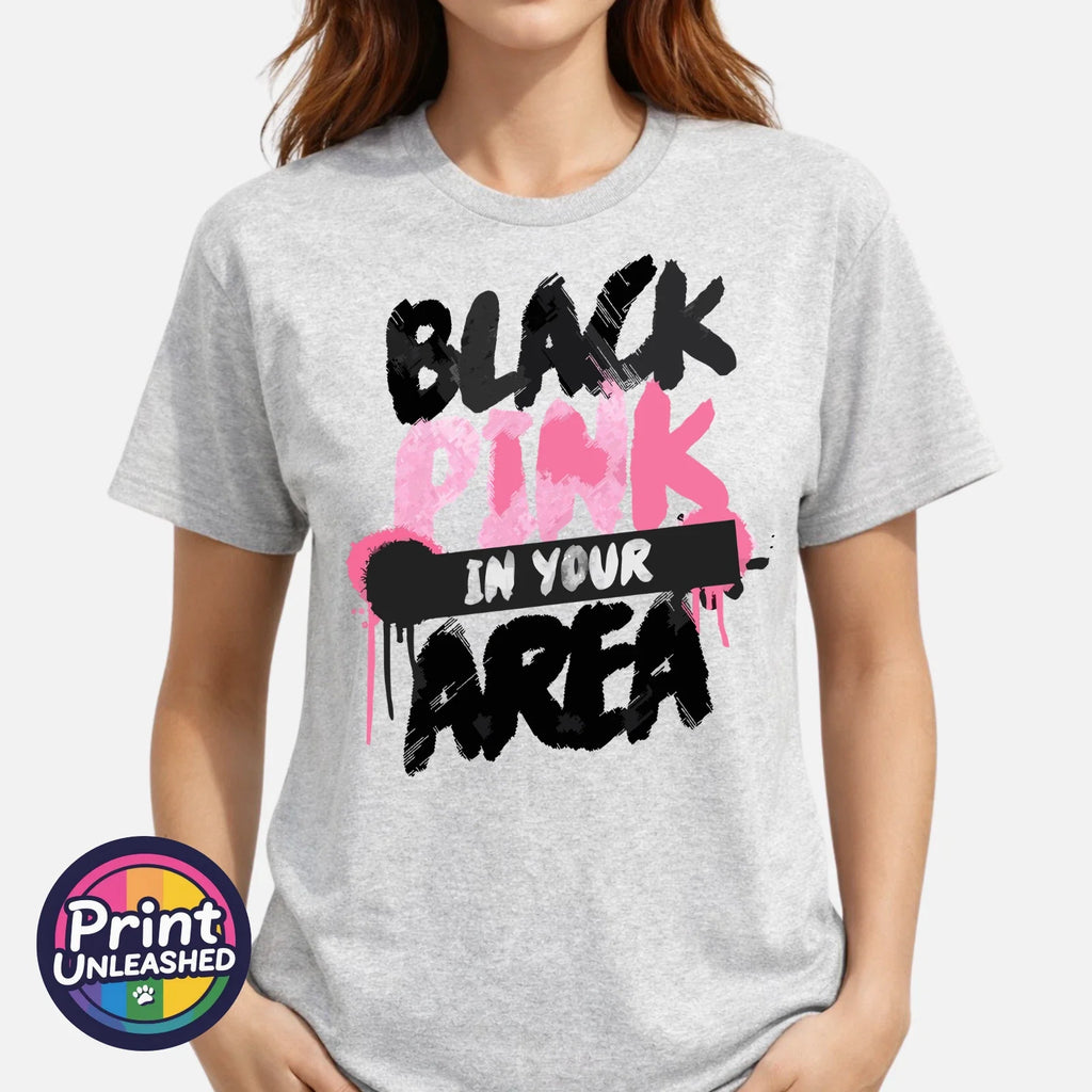 BLACKPINK T-Shirt KPOP Band In Your Area Graphic Tee Unisex Top Kids Teen Adult
