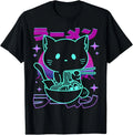 Anime Ramen Cat Retro Japanese Noodles Aesthetic Kawaii cat T-Shirt