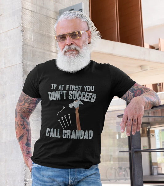 If You Dont Succeed Call GRANDAD T-Shirt Mens Builder Carpenter Christmas