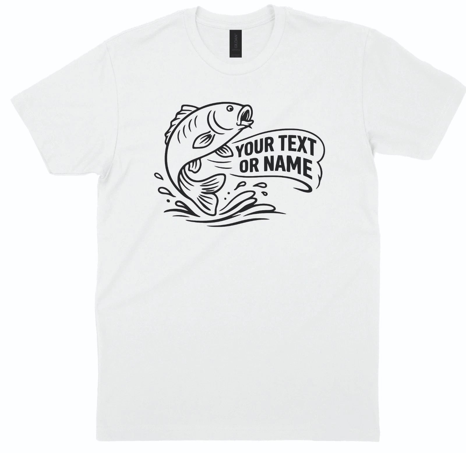 Personalised Carp Fishing T Shirt Name Angler Gift Custom Tee