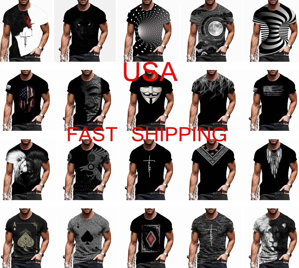 T Shirt Men Streetwear Black Short Sleeve Casual Dress Novelty Party Tee T-Shirt