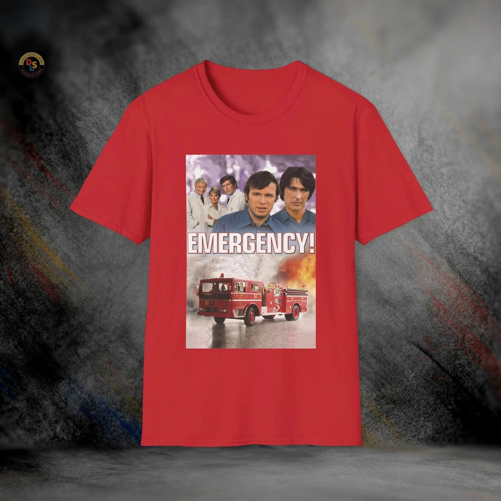 Emergency 1970s Fire Department Television Series T-Shirt | Softstyle Tee