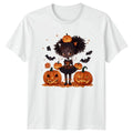Cute Halloween Pumpkin Girl T-Shirt Kawaii Gothic