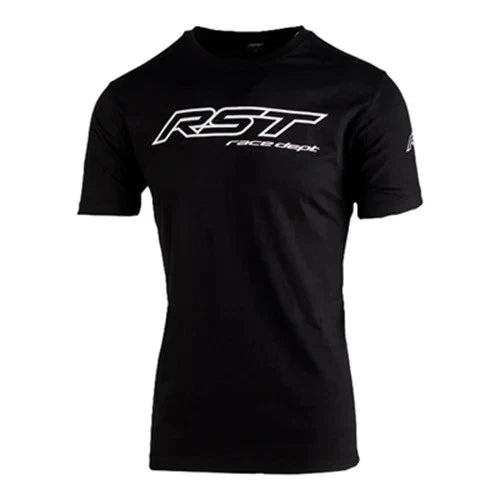 RST T-Shirt Race Department Logo Black White Motorcycle Casual Cotton