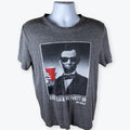 Novelty Tee  Gray Abe Lincoln "Keep Calm and Party On" Gray Mens M