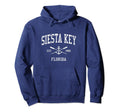 Siesta Key FL Vintage Crossed Oars & Boat Anchor Sports Pullover Hoodie