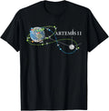 Artemis 2 Route Map SLS Rocket Launch Mission To The Moon T Shirt Size S - 5XL