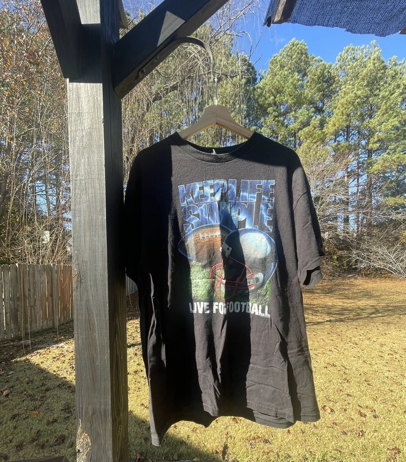 Vintage 1990s Football T-shirt “Keep Life Simple” XL
