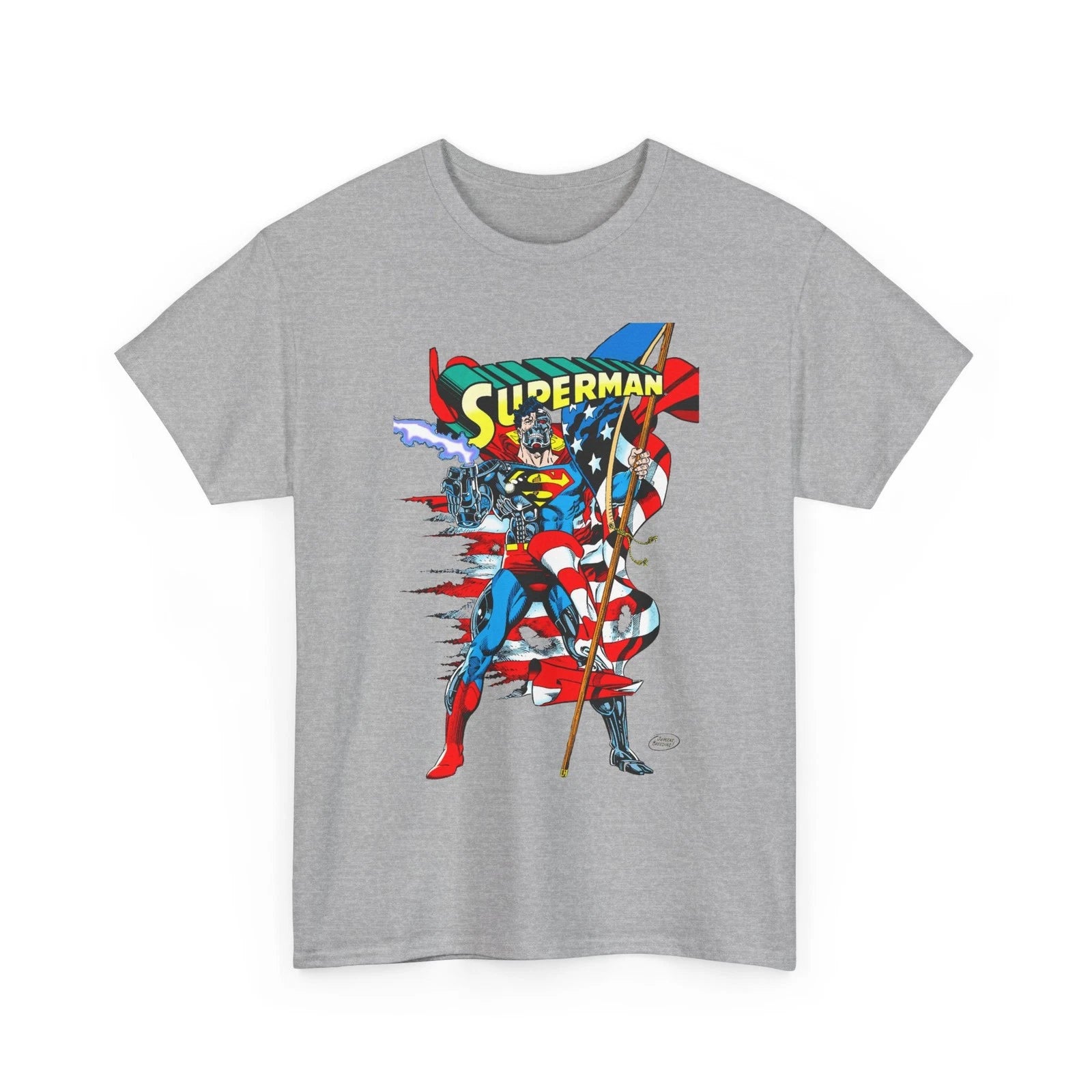 Cyborg Superman T-Shirt DC Comics Dan Jurgens Art Retro 90s Vintage Style Tee