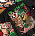 Dr.Stone Senku Ishigami T-shirt Anime Manga Taiju Oki Ryusui Gift Shirt All Size
