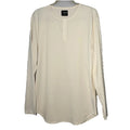 New Cuts Clothing Elongated Long Sleeve Henley T-Shirt Men Size L Stretch Ivory